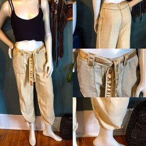 %100 SILK Drawstring bottom pants! Rare & no other